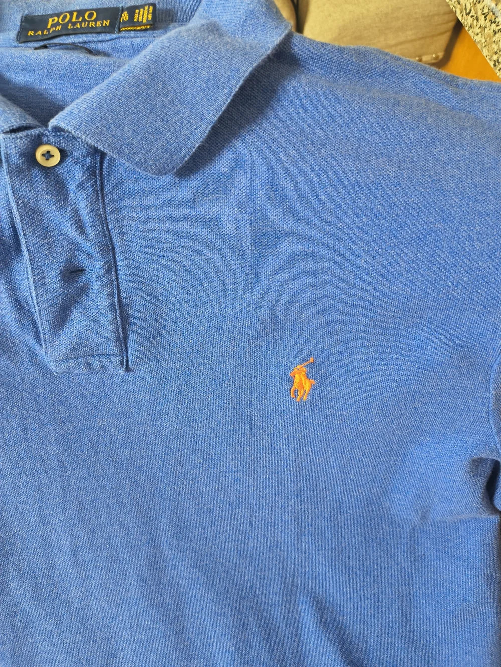 Ralph Lauren Royal Blue Polo with Orange Pony